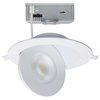 Satco 15 Watt CCT Selectable LED Direct Wire Downlight Gimbaled 6-Inch Round Remote Driver White S11860